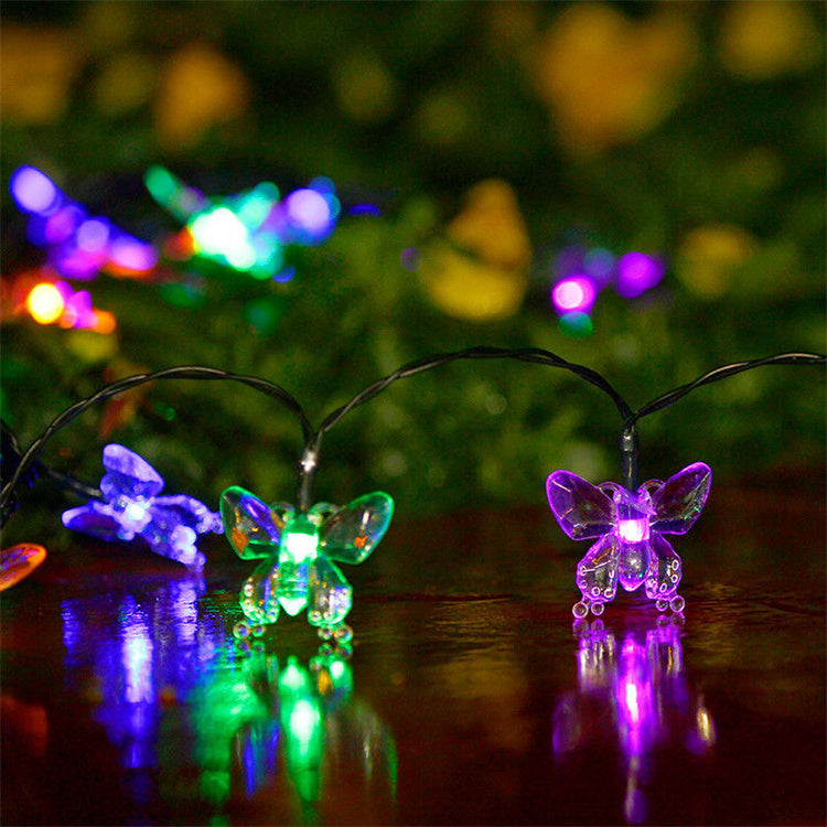 Guirnalda Solar de Mariposas 5 m con 20 LED