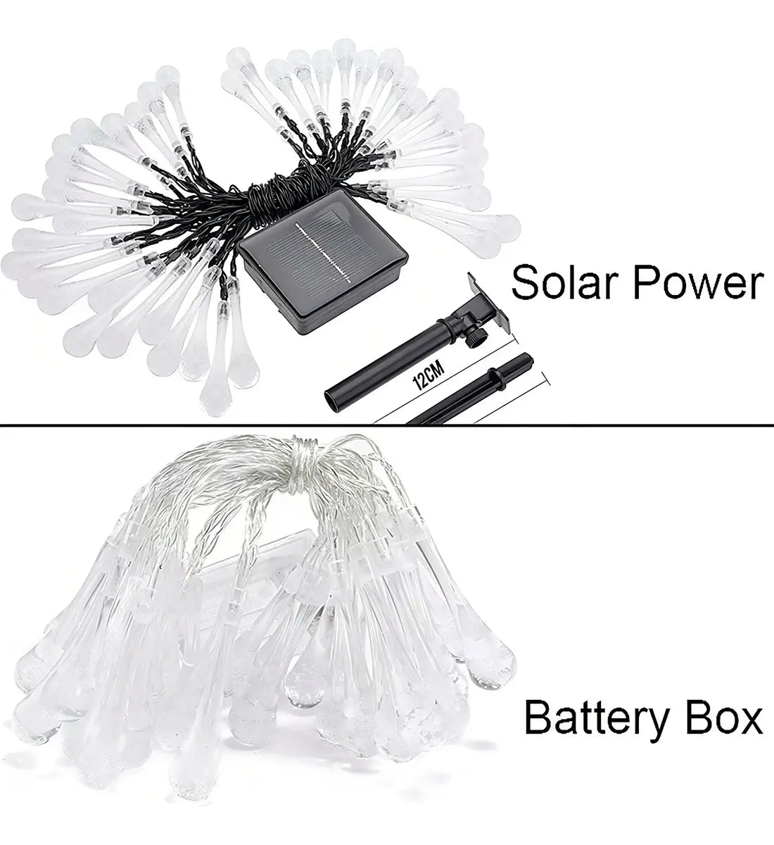 Guirnalda de Luces Solares Tipo Gota