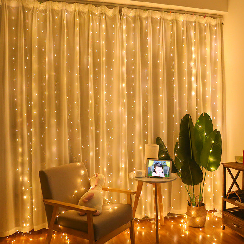 Luces de Cortina Decorativas 3×2 m – Iluminación para Hogar y Eventos