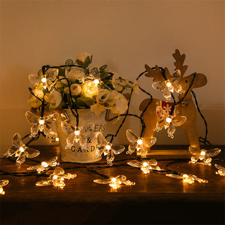 Guirnalda Solar de Mariposas 5 m con 20 LED