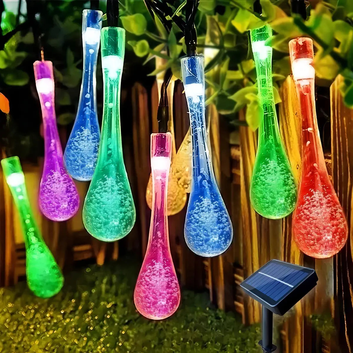 Guirnalda de Luces Solares Tipo Gota