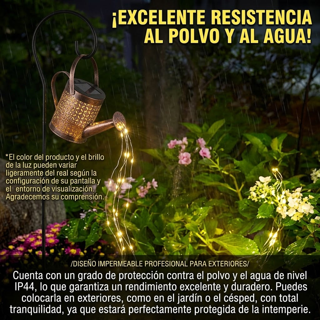 Regadera Solar Decorativa con Luces para tu Jardín
